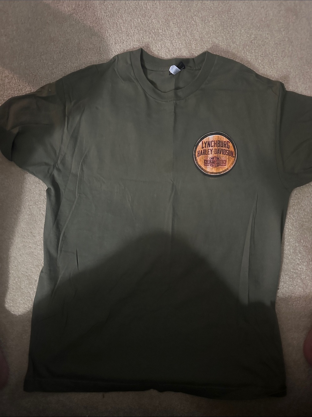 Harley-Davidson Olive Green Logo Pocket Tee
